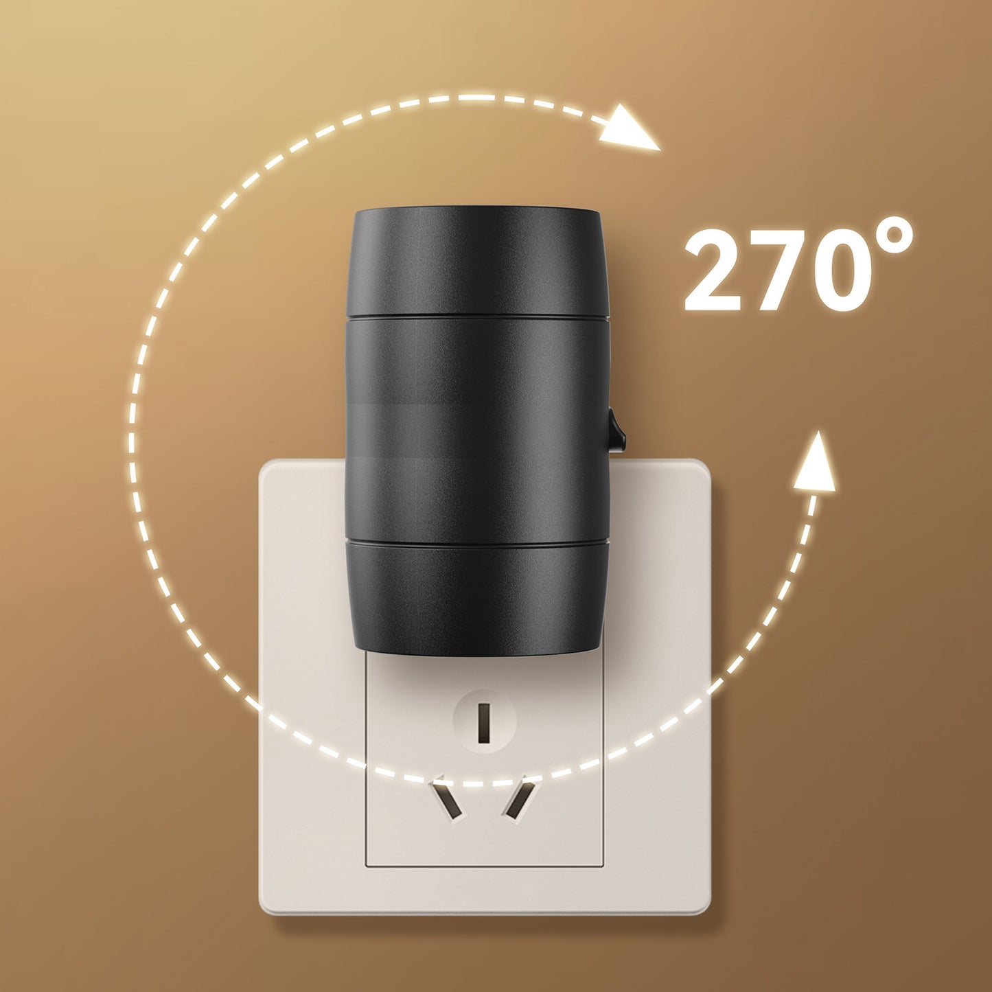 Direct Plug Brightness Adjustable Rotatable Light Small Induction Night Lamp