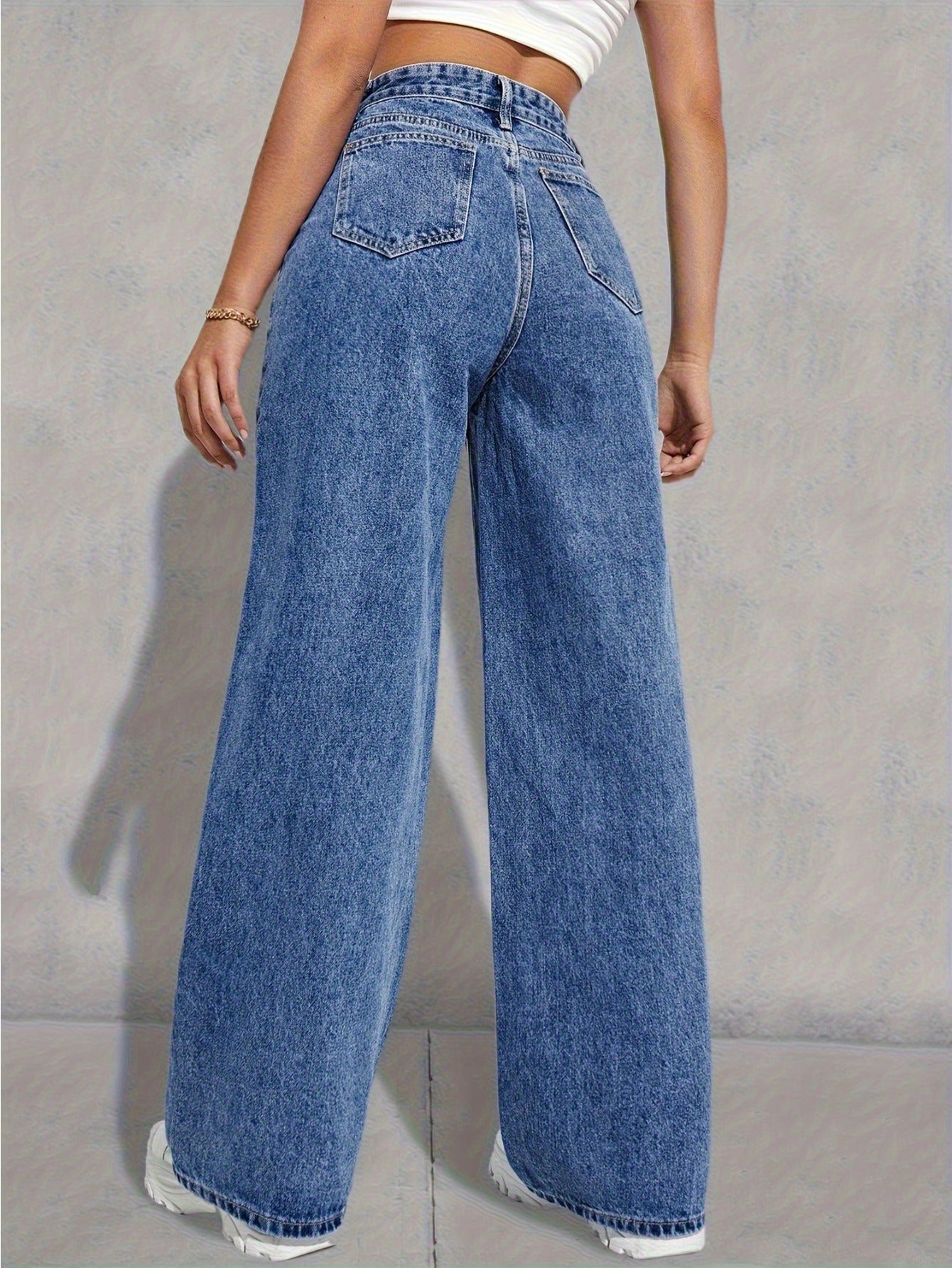 Wide Leg Jeans for Women Casual High Waist Baggy Jeans Denim Pants