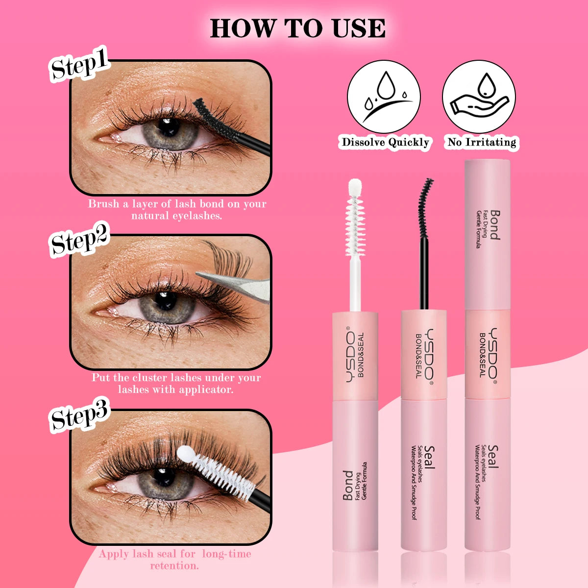 New Lash Clusters Set DIY Lashes Extension Kit Lash Clusters With Lash Bond And Seal And Eyelash Tweezers Lash Cluster Kit