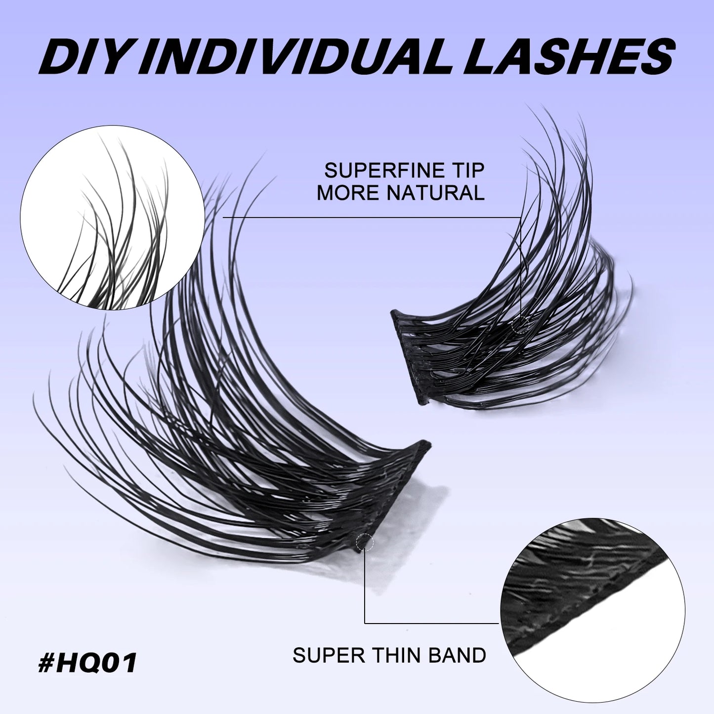 Lash Clusters Set DIY Eyelash Extension Kit Individual False Eyelashes Lash Clusters Bond and Seal and Lash Applicato Makeup