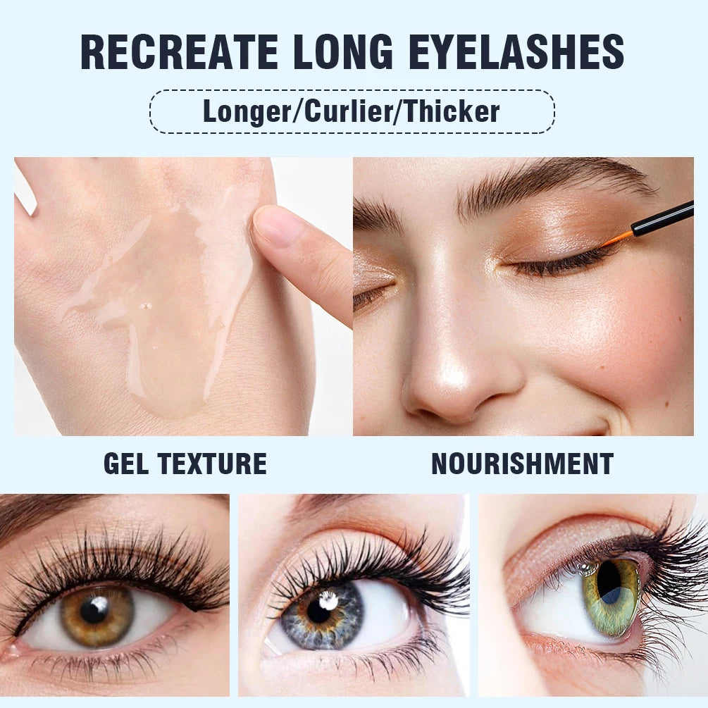 QIBEST 5g Fast Lash Eyelash Enhancing Serum Nourishing Liquid Eyelashes Enhancer Treatments Thicker Makeup Glossy Eye Lash Serum