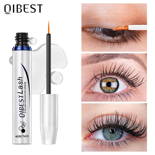 QIBEST 5g Fast Lash Eyelash Enhancing Serum Nourishing Liquid Eyelashes Enhancer Treatments Thicker Makeup Glossy Eye Lash Serum