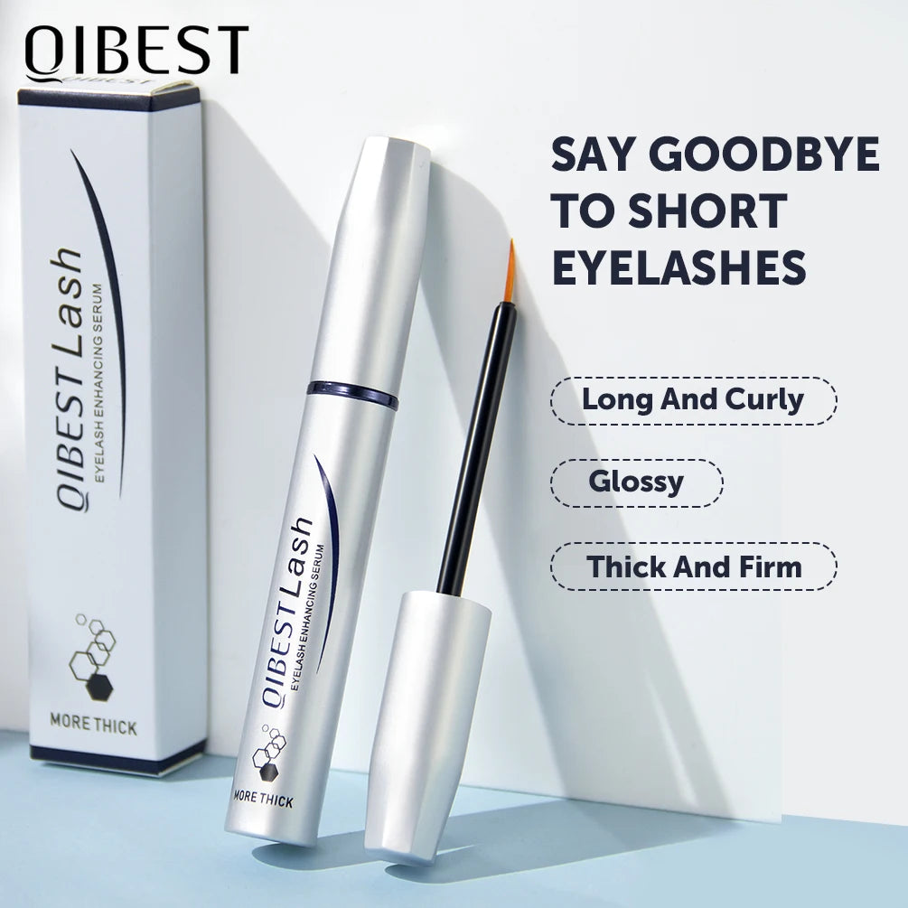 QIBEST 5g Fast Lash Eyelash Enhancing Serum Nourishing Liquid Eyelashes Enhancer Treatments Thicker Makeup Glossy Eye Lash Serum
