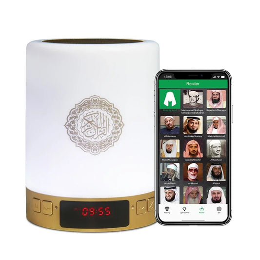 AZAN 16GB Memory Card Quran Night Light Speaker Muslim Portable Clock MP3 Wireless Bluetooth Speaker Muslim Gift Islam Quran