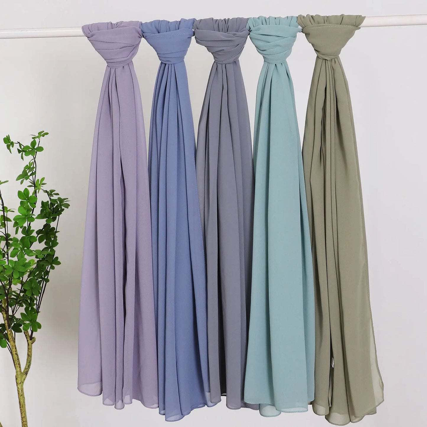 Summer New Chiffon Scarf For Women Girls Students Solid Color Thin Scarves Soft Knitting Viscose Shawl Spring Female Wrap Shawls
