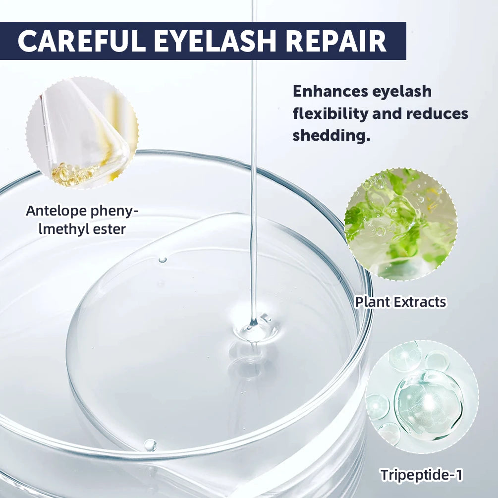 QIBEST 5g Fast Lash Eyelash Enhancing Serum Nourishing Liquid Eyelashes Enhancer Treatments Thicker Makeup Glossy Eye Lash Serum