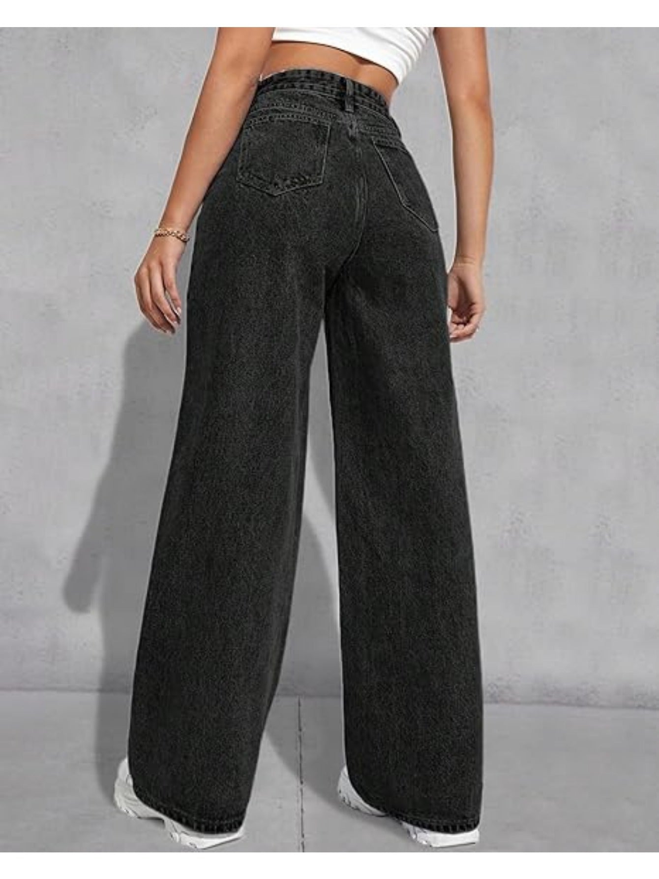 Wide Leg Jeans for Women Casual High Waist Baggy Jeans Denim Pants